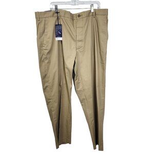 Nwt Men's Magna‎ Click Khaki Chino Classic Fit Flat Front Career Pants 32X30